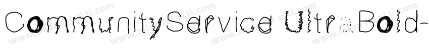 CommunityService UltraBold字体转换